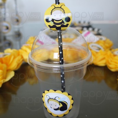 Décoration d'anniversaire en latex à motif insectes thème abeille
