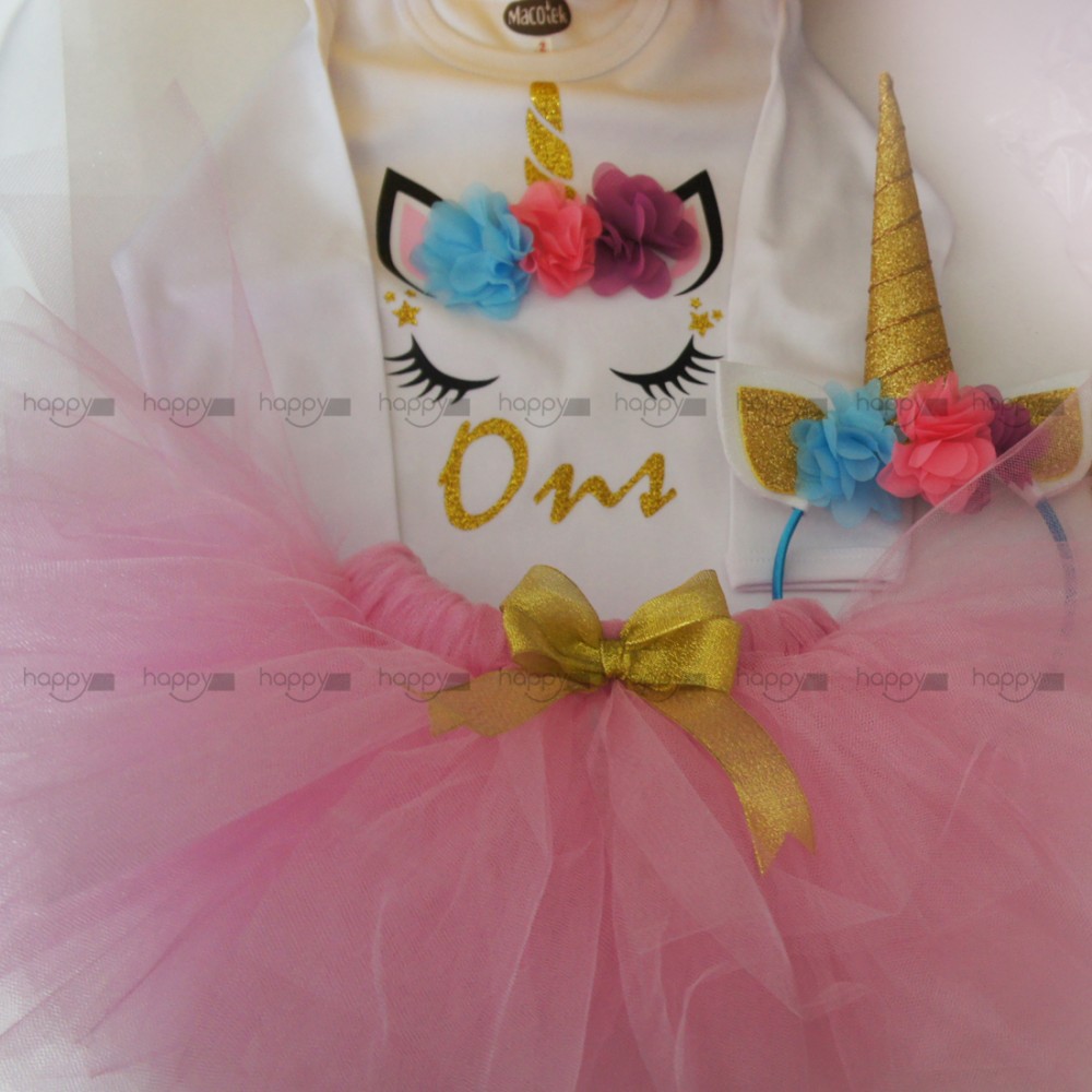 Robe bébé anniversaire Licorne dorée – L'univers de la licorne